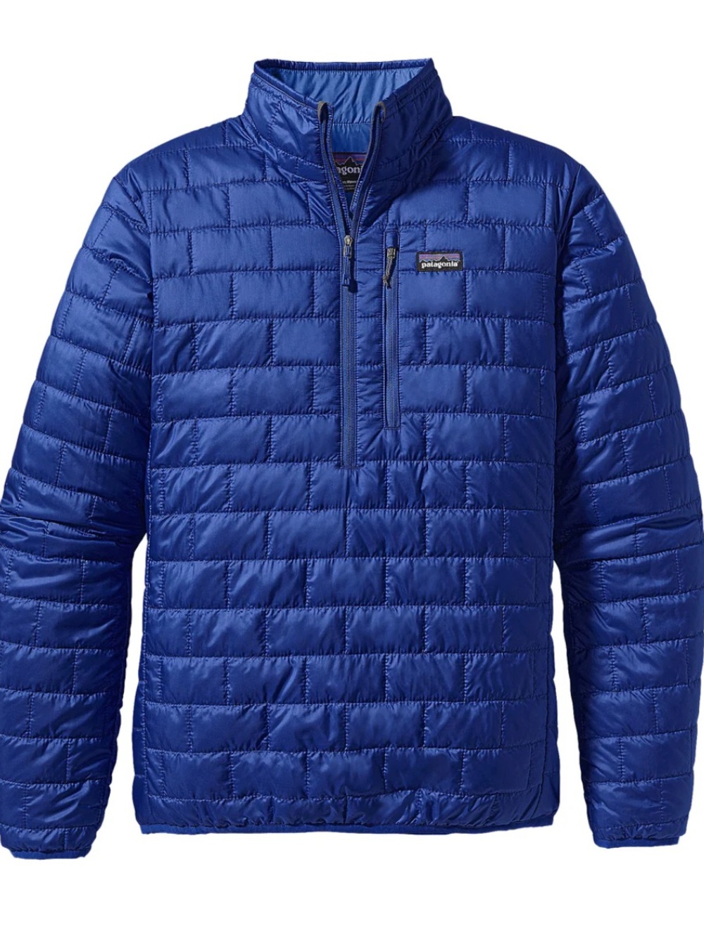 Patagonia Royal Blue Quilted Half-Zip Puffer Pullover